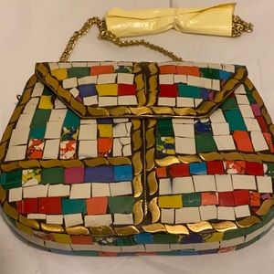 Mosaic tile crossbody bag
